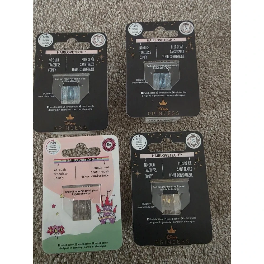 NEW Lot of 4 Packs Invisibobble‎ Disney and Sparkle Princess 20PCS-Free Shipping